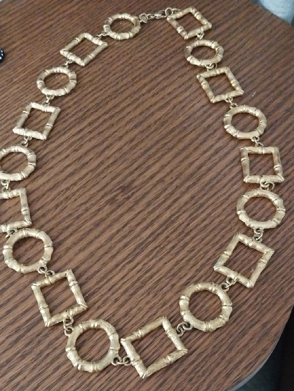 Monet Gold Geometric Link Necklace - Women Jewelry